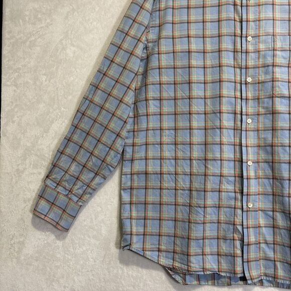 Lacoste Men's Shirt Size 44 XL  Multicolor Plaid Cotton Long Sleeve Button Down - Picture 3 of 15
